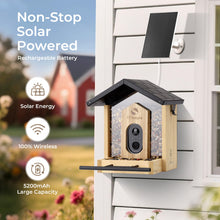 Load image into Gallery viewer, TT Nature Bird Feeder with Camera Solar Powered, Upgraded 1.5L Smart Bird Feeder Camera for Bird Watching, Auto Capture &amp; Instant Real-time Notifications, Ideal Gift for Bird Lovers
