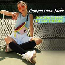 Load image into Gallery viewer, Copper Compression Socks 15-20 mmHg for Men &amp; Women 8 Pairs – Circulation Support for Nurses, Travel, Running, Hiking, Soccer,Gift,Pregnant, Nurses(L/XL)
