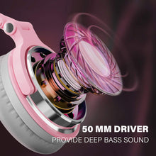 Load image into Gallery viewer, OneOdio Wired Over Ear Headphones Hi-Res Studio Monitor &amp; Mixing DJ Stereo Headsets with 50mm Drivers and 1/4 to 3.5mm Jack for AMP Computer Recording Podcast Keyboard Guitar Laptop - Light Pink
