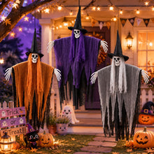 Load image into Gallery viewer, Bearhug Halloween Hanging Ghost Decorations, 3 Pack Scary Reaper Decor
