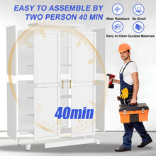 Load image into Gallery viewer, GAIOUS 79" Tall New update Kitchen Pantry Cabinet, Metal Storage Cabinet
