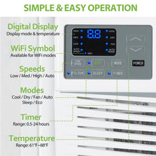 Load image into Gallery viewer, 10,000 BTU WiFi Window Air Conditioner, Smart Window AC Unit with Remote, Energy Saving, Easy Install Kit, Cools up to 450 Square Feet
