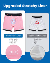 Load image into Gallery viewer, Maamgic Swim Trunks Men 2 in 1 Bathing Suit, Quick Dry Men Swimming Trunks with Zipper Pockets, 7 Inch

