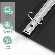 Load image into Gallery viewer, SUIN1-Inch 3-Ring-Binder, Customizable Clear View Cover, for US Letter Size 8-1/2 x 11'', Perfect for Office/School (Black - 12 Packs)
