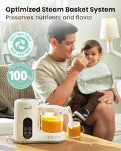 Load image into Gallery viewer, Grownsy Baby Food Maker, Steamer &amp; Blender Baby Food Processor, White
