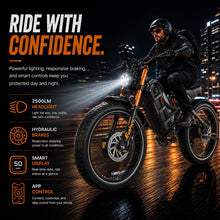 Load image into Gallery viewer, 2026 eAhora Romeo Pro 3 Electric Bike for Adult, Peak 5600W Dual Motor, 50mph, 60V 80Ah Battery, 250 Miles Long Range, 26”*4.0 Fat Tire, Air Suspension, App, Commute, Delivery, All-terrian
