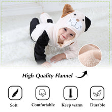 Load image into Gallery viewer, TONWHAR Baby Halloween Costume Hooded Romper – Infants Toddlers Animal Jumpsuit for Fall Winter Kids Daily Playwear(2-3 Months,Cat)
