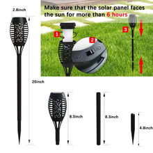 Load image into Gallery viewer, AOUNQ Solar Torch Lights Outdoor Flickering Flame for Halloween Decorations
