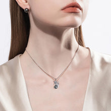 Load image into Gallery viewer, mihiarii Tahitian Black Pearl Unicorn Necklaces Moissanite Sterling Silver Birthday Anniversary Mothers Day Valentines Day Christmas Graduation Gifts for Mom Her Women
