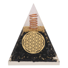 Load image into Gallery viewer, Agate Mart Energy Generator Black Tourmaline Orgonite Pyramids with Black Tourmaline Pendant - Healing- meditation orgonite pyramids E-Energy Protection and Protective Set
