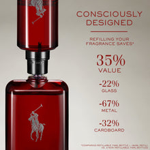 Load image into Gallery viewer, RALPH LAUREN FRAGRANCES Polo Red - Parfum - Men's Cologne - Ambery &amp; Woody - With Absinthe, Cedarwood, and Musk - Intense Fragrance - 2.5 Fl Oz
