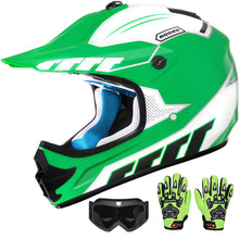Load image into Gallery viewer, ROOZO Youth Kids Dirt Bike Helmet DOT Approved, Full Face Motocross Set
