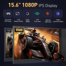 Load image into Gallery viewer, 15.6” Ultra-Slim Laptop Screen Extender, One Cable Triple Portable Monitor
