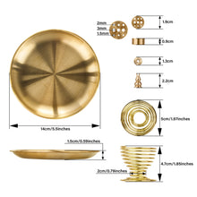 Load image into Gallery viewer, ZenBless 5 in 1 Incense Burner, Palo Santo Holder, Sage Holder, Incense Holder for Incense Sticks/Coil Incense/Incense Cones, 5.5 inches Brass Ash Catcher for Meditation Yoga Room
