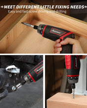 Load image into Gallery viewer, AVID POWER Electric Screwdriver Set Rechargeable 4V Cordless Screwdriver Kit with 44pcs Accessories, 5.65Nm Screw Gun, 5+1 Torque Setting, 2 Position Handle with LED Light

