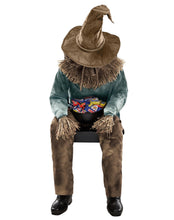 Load image into Gallery viewer, Spirit Halloween 4 Ft 6 In Scary Sitting Scarecrow Animatronic, Multicolor
