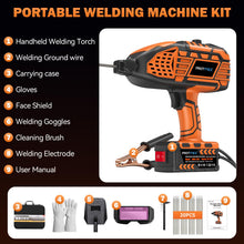 Load image into Gallery viewer, Portable Handheld Machine- 110V Display Portable Welder Handheld IGBT Inverter with 5 Adjustable Currents, 20PCS Rods, ARC Welder Gun Fits 3/32"-1/8" Welding Rods for Home Projects, DIY, Repair
