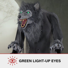 Load image into Gallery viewer, Haunted Hill Farm 7.0-Ft. Motion-Activated Towering Werewolf Animatronic
