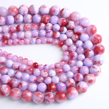 Load image into Gallery viewer, 12MM 32PCS Purple Red Persian Jade Spacer Loose Beads for Jewelry Making DIY Bracelet Necklace
