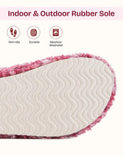 Load image into Gallery viewer, EverFoams Women‘s Fuzzy Open Toe Slippers with Soft Comfy Memory Foam Thick Sole Diva Wild Pink,7-8 US
