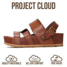 Load image into Gallery viewer, Project Cloud Platform Sandals Women – Strappy Wedges with Comfortable Plush &amp; Soft Insole – Lightweight &amp; Non Slip Platform Sandals for Women 2026 (Proud,CLAY,8)
