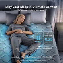 Load image into Gallery viewer, Sweetnight CoolNest 16 Inch Queen Mattress, Hybrid Queen Size Mattresses with DuoSense Pillow Top &amp; Memory Foam for Feels up to 8° Cooler, Medium Firm Mattress Pressure Relief CertiPUR-US Certified
