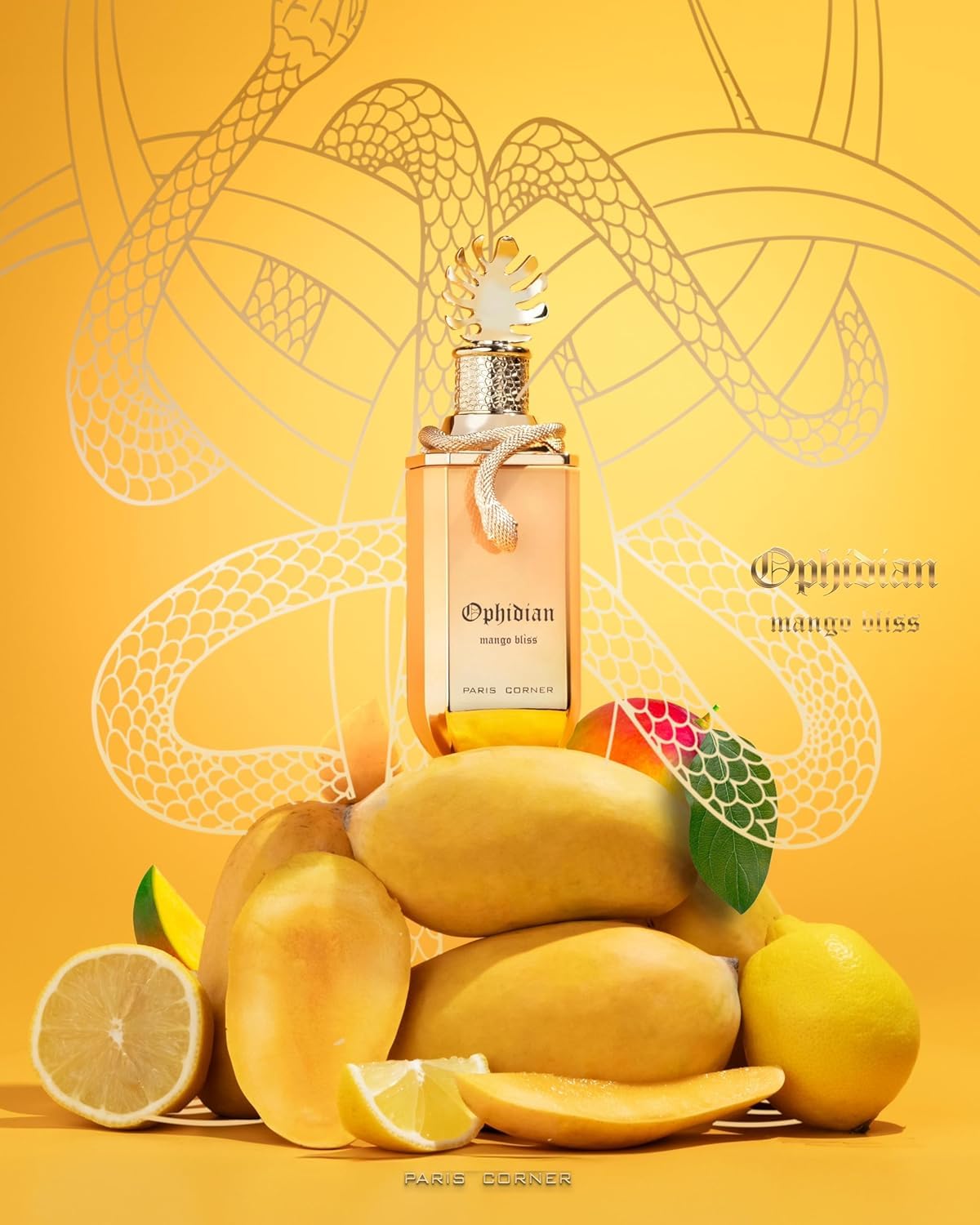 Load image into Gallery viewer, Paris Corner | Ophidian Mango Bliss EDP 3.4 Fl Oz | Unisex Eau de Parfum Fragrances Scent | Exotic Mango & Jasmin Perfume for Women & Men | Infused with Ginger, and Amber Oud
