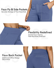 Load image into Gallery viewer, G4Free Sweatpants Women Lightweight Comfy Yoga Dress Pants Wide Straight Leg Full Length Tummy Control Leggins(Denim Blue,S,Regular)
