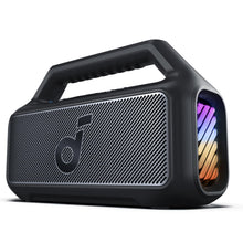 Load image into Gallery viewer, Soundcore Boom 2 By Anker, Outdoor Speaker, 80W, Subwoofer, BassUp 2.0, 24H Playtime, IPX7 Waterproof, Floatable, RGB Lights, USB-C, Custom EQ, Bluetooth 5.3, Portable for Camping and Beach - Black
