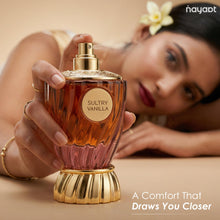 Load image into Gallery viewer, Orientica Nayaat Sultry Vanilla Eau De Parfum 3.3 fl oz / 100ml - Spicy, Vanilla, Powdery, Sweet Almond, White Flowers, Sandalwood, Amber, Balm - Arabic Perfume for Men &amp; Women
