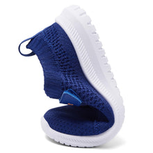 Load image into Gallery viewer, Rechtmien Toddler Shoes Boys Girls Lightweight Soft Sneakers Breathable Mesh Tennis Barefoot Shoes Slip On Walking Running Shoes Blue 8 Toddler
