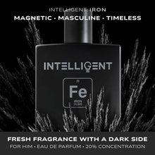 Load image into Gallery viewer, Intelligent Iron | Magnetic, Masculine, and Timeless | Extrait de Parfum for Men | 3.4 Fl Oz (100 mL)
