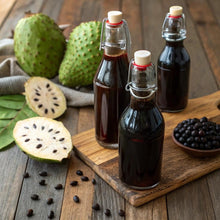Load image into Gallery viewer, Serene Herbs Soursop Bitters Liquid &amp; Black Seed Bundle – Organic Herbal Guanabana for Digestive Support &amp; Immune Health – Vegan, Non-GMO – 32 oz (16 oz Each), 32 Servings
