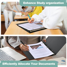 Load image into Gallery viewer, SUIN1-Inch 3-Ring-Binder, Customizable Clear View Cover, for US Letter Size 8-1/2 x 11'', Perfect for Office/School (Black - 12 Packs)

