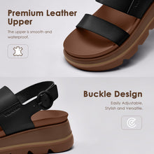 Load image into Gallery viewer, Vilanva Women's Platform walking Sandals Soft Insole Low Wedges Comfottable Sandals with Buckle Closure for 2026 Summer Trendy outfits
