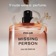 Load image into Gallery viewer, PHLUR Missing Person Eau de Parfum - Full Size Perfume for Women &amp; Men Fragrance - Floral Skin Musk Perfume with Bergamot, Musk, Orange &amp; Sandalwood (50mL)
