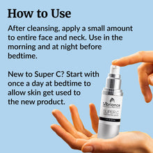 Load image into Gallery viewer, Vibriance Super C Serum for Mature Skin - All-in-One Vitamin Formula Hydrates, Firms, Lifts, Smooths, Targets Age Spots, Wrinkles, 1 fl oz
