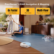 Load image into Gallery viewer, roborock Qrevo S5V Robot Vacuum and Mop, FlexiArm Edge Mopping, 12,000Pa Suction, Dual Zero-Tangle System, Smart Obstacle Avoidance, 10mm Mop Lifting, Auto Mop Washing &amp; Warm Air Drying, White
