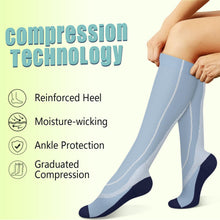 Load image into Gallery viewer, Iseasoo Copper Compression Socks 15-20 mmHg for Men &amp; Women 8 Pairs – Circulation Support for Nurses, Travel, Running, Hiking, Soccer（L/XL）
