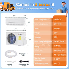 Load image into Gallery viewer, Albott 24,000 BTU Mini Split Air Conditioner and Heater, 18 SEER2 208-230V
