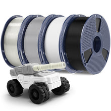 Load image into Gallery viewer, PETG Filament 1.75mm, Ultra Tough, Heat Optimized, Odorless, 4kg(8.8lbs) SUNLU PETG 3D Printer Filament, Dimensional Accuracy +/- 0.02mm, Black+White+Grey+Clear
