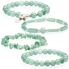 Load image into Gallery viewer, Landical 4 Pcs Jade Bracelet for Women Good Luck Wealth Green Aventurine Bracelet 8 mm Stretch Dongling Jade Beaded Bracelets Set Spiritual Bracelet Gift

