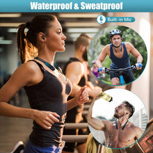 Load image into Gallery viewer, Lecefty Neckband Bluetooth Headphones, 200H Extra Long Playtime Wireless Stereo Neckband Earbuds with Microphone, Waterproof Balanced Armature Drivers in Ear Headset for Sports/Workout (Cyan Green)
