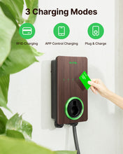 Load image into Gallery viewer, Autel Home Smart Electric Vehicle (EV) Charger up to 50Amp, 240V, Indoor/Outdoor Car Charging Station with Level 2, Wi-Fi and Bluetooth Enabled EVSE, 25-Foot Cable,Wood Grain
