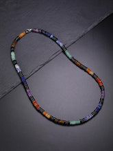 Load image into Gallery viewer, Top Plaza 7 Chakra Crystal Stone Beaded Necklace for Men Natural Gemstone Beads Necklace Handmade Balance Mens Necklace Protection Amulet Jewelry Gifts
