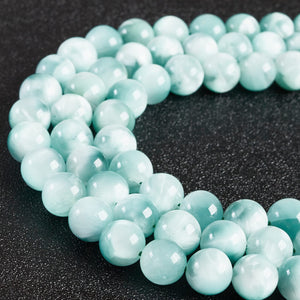 45pcs 8mm Natural Malachite Sky Beads Gemstone Beads Round Loose Beads for Jewelry Making
