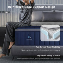 Load image into Gallery viewer, Sweetnight CoolNest 16 Inch Queen Mattress, Hybrid Queen Size Mattresses with DuoSense Pillow Top &amp; Memory Foam for Feels up to 8° Cooler, Medium Firm Mattress Pressure Relief CertiPUR-US Certified
