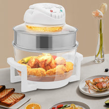 Load image into Gallery viewer, HOLMZCED 18Qt Air Fryer with Grill, Glass Airfryer with Adjustable Temperature&amp;Timer 360° Viewable Airy Fryer with Expansion Ring for Home Kitchen
