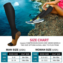 Load image into Gallery viewer, Copper Compression Socks 15-20 mmHg for Men &amp; Women 8 Pairs – Circulation Support for Nurses, Travel, Running, Hiking, Soccer,Gift,Pregnant, Nurses(L/XL)
