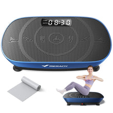 Load image into Gallery viewer, MERACH Vibration Plate Exercise Machine, Whole Body Workout Equipment for Women, Bluetooth and Silicone Pedal, Vibration Plate with Auto Mode, Vibrate Fitness Platform for Home (Blue)
